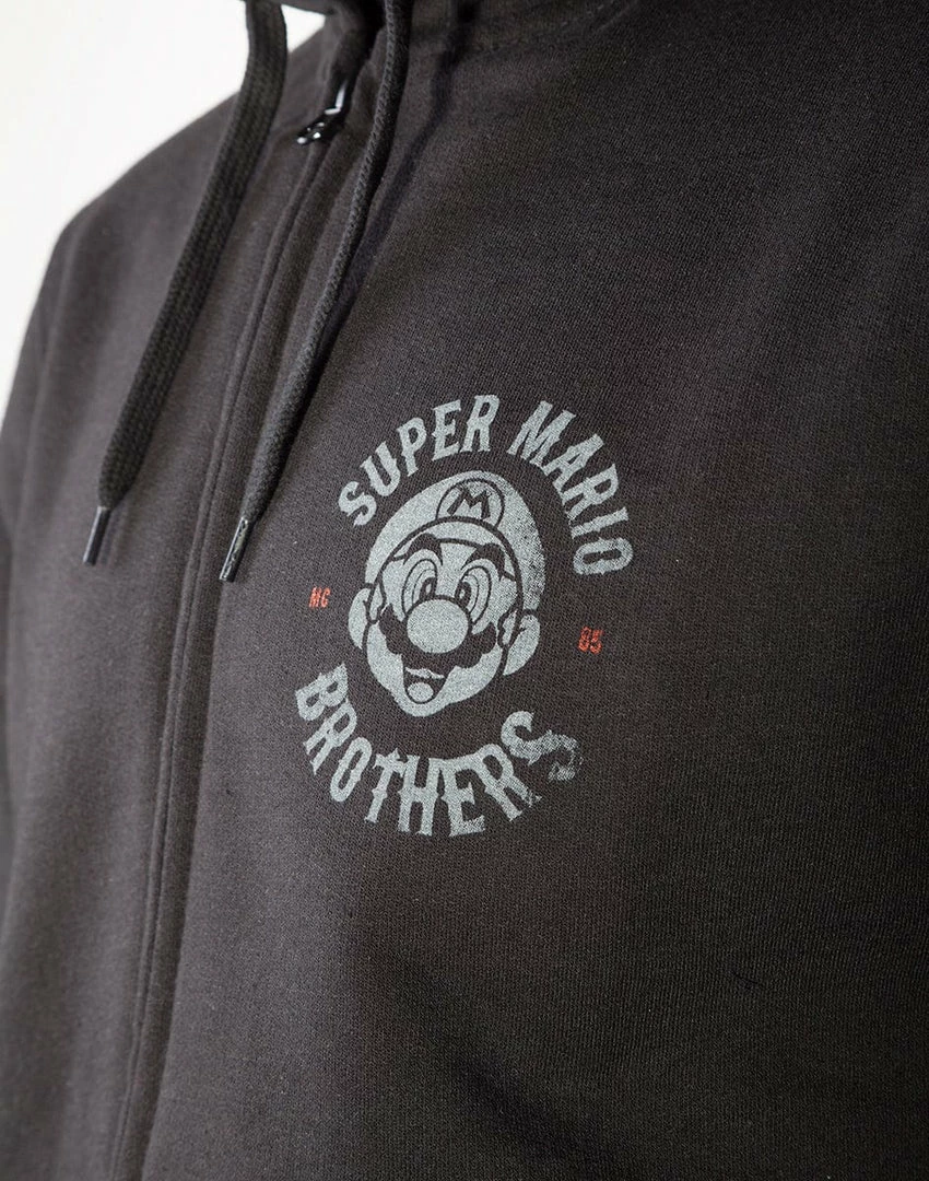 Official Nintendo Super Mario Biker Unisex Zipper Hoodies Apparel