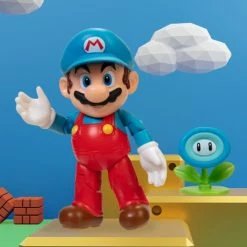 Nintendo Official Super Mario Ice Mario With Ice Flower 10cm / 4" Figure