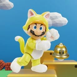 Official Nintendo Super Mario Cat Mario With Super Bell 10cm / 4" Figure