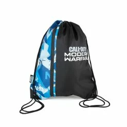 Official Call Of Duty Modern Warfare Blue Camo Drawstring Bag Bags