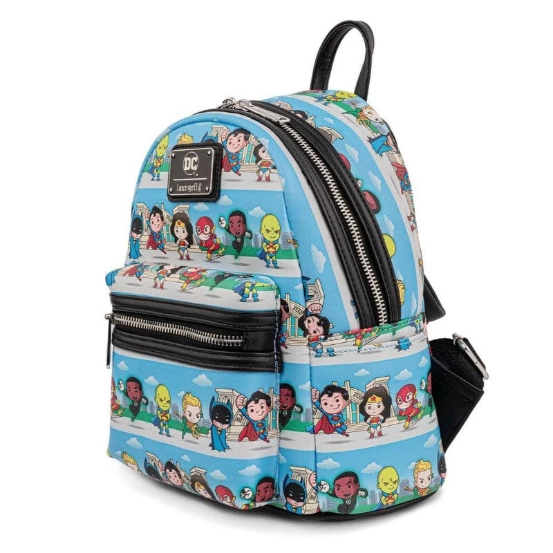 Bags Loungefly DC Comics Superheroes Chibi Lineup Mini Backpack