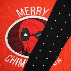 Marvel Christmas Jumper Official Marvel Deadpool Merry Chimichanga Christmas Jumper / Ugly Sweater - UK 4XL/US 3XL