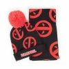 Official Deadpool Symbol Beanie & Scarf Gift Set