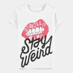 Official Disney Cruella Stay Weird Kids Short Sleeved T-Shirts Apparel