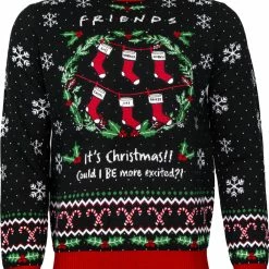 Friends Christmas Jumper Official Friends ‘Could I BE More Excited’ Christmas Jumper / Ugly Sweater