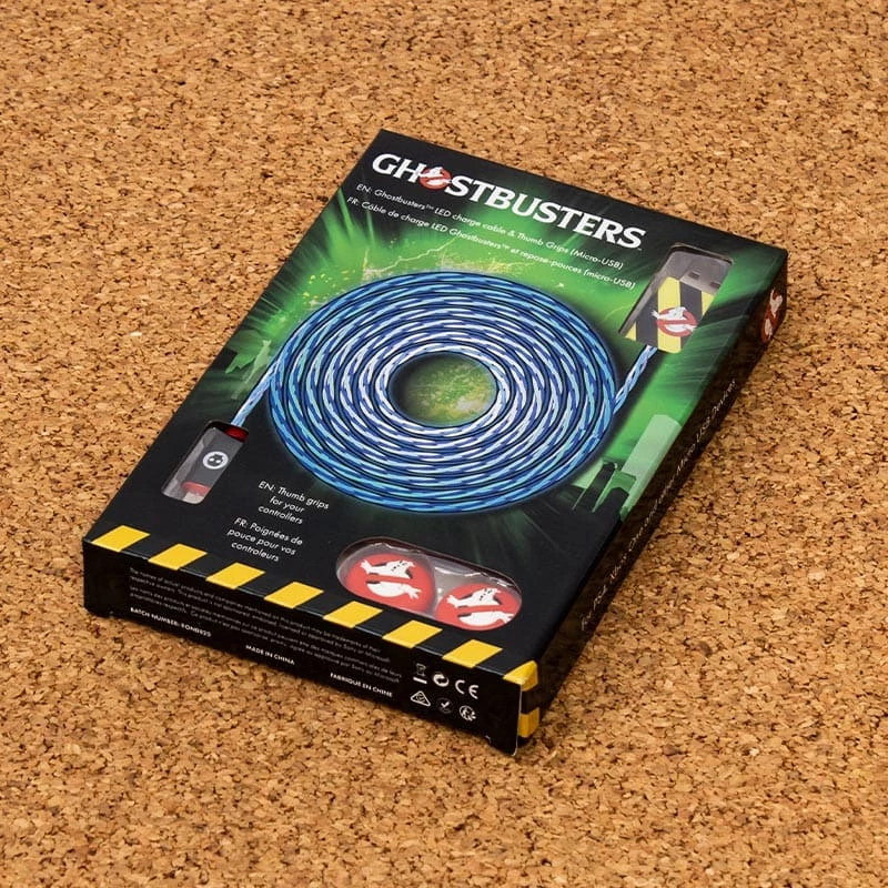 Gaming Accessories Official Ghostbusters LED Micro USB Cable & Thumb Grips (PS4 And Xbox One)
