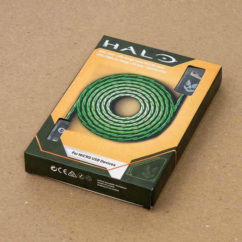 Official Halo LED Micro USB Cable (PS4 And Xbox One) Gaming Accessories