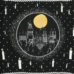 Harry Potter Christmas Jumper Official Harry Potter Hogwarts Castle Candles LED Christmas Jumper / Ugly Sweater