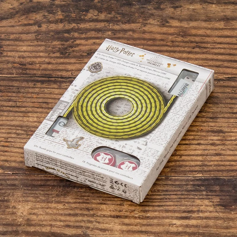 Gaming Accessories Official Harry Potter LED Micro USB Cable & Thumb Grips (PS4 And Xbox One)