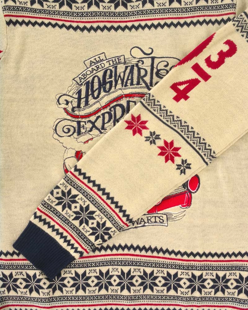 Harry Potter Christmas Jumper Official Harry Potter Hogwarts Express Christmas Jumper / Ugly Sweater