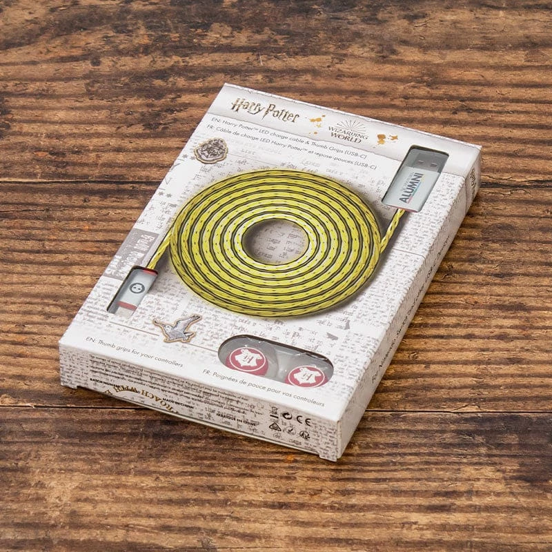 Official Harry Potter LED USB C Cable & Thumb Grips (Nintendo Switch)