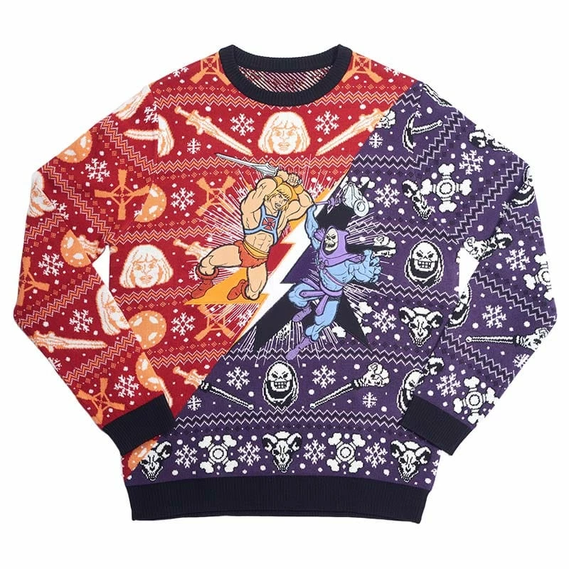 Masters Of The Universe Official He-Man Vs. Skeletor Christmas Jumper / Ugly Sweater