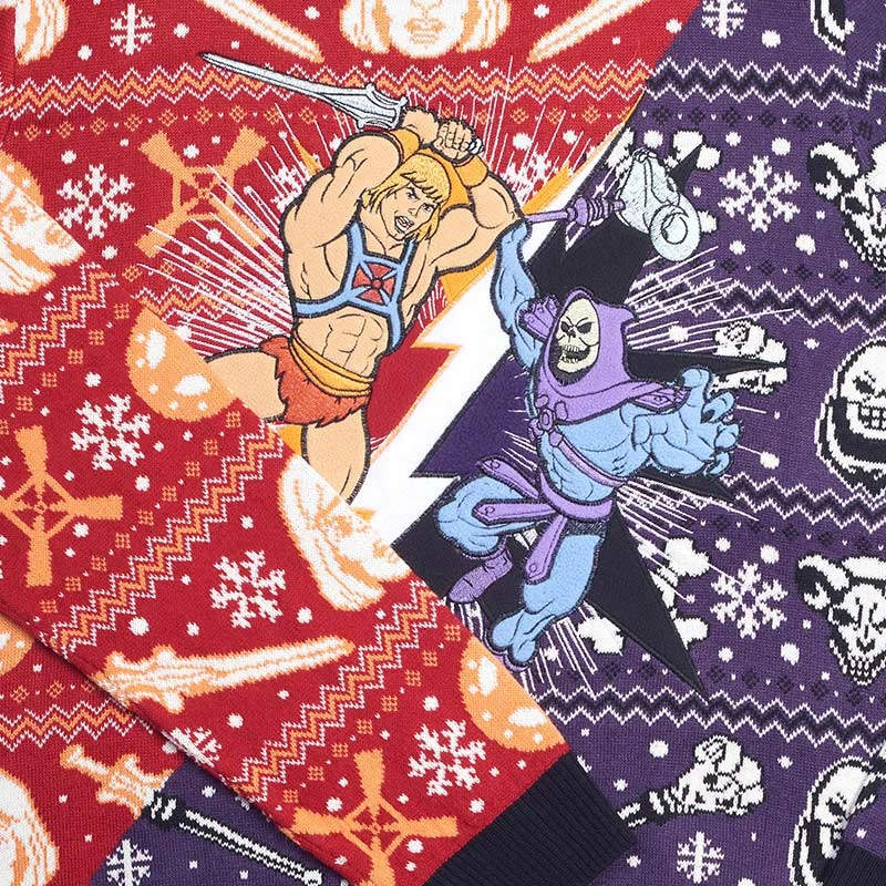 Masters Of The Universe Official He-Man Vs. Skeletor Christmas Jumper / Ugly Sweater