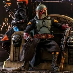 The Mandalorian Official Hot Toys Star Wars Boba Fett (Repaint Armour) And Throne 1:6 Scale Figure