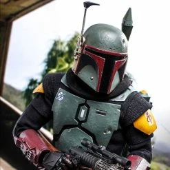 The Mandalorian Official Hot Toys Star Wars Boba Fett (Repaint Armour) And Throne 1:6 Scale Figure