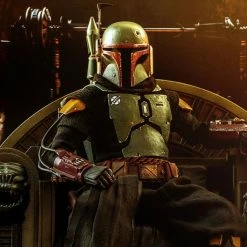 The Mandalorian Official Hot Toys Star Wars Boba Fett (Repaint Armour) And Throne 1:6 Scale Figure
