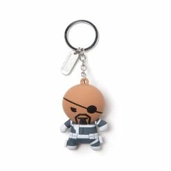 Keyrings Official Marvel Avengers Nick Fury Kawaii 3D Rubber Keyring / Keychain