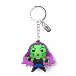 Official Marvel Guardians Of The Galaxy Gamora Kawaii 3D Rubber Keyring / Keychain Keyrings