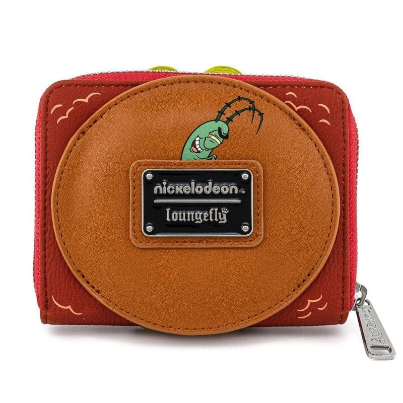 Loungefly Nickelodeon Spongebob Squarepants Plankton Krabby Patty Zip Around Wallet