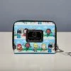 LoungeFly Dc Superheroes Chibi Lineup Zip Around Wallet