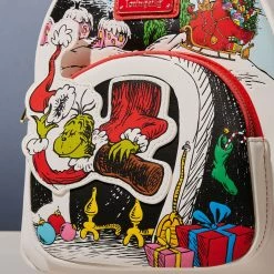 LoungeFly Dr. Seuss The Grinch Chimney Thief Mini Backpack