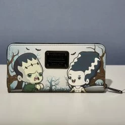 LoungeFly Universal Monsters Chibi Line Zip Around Wallet