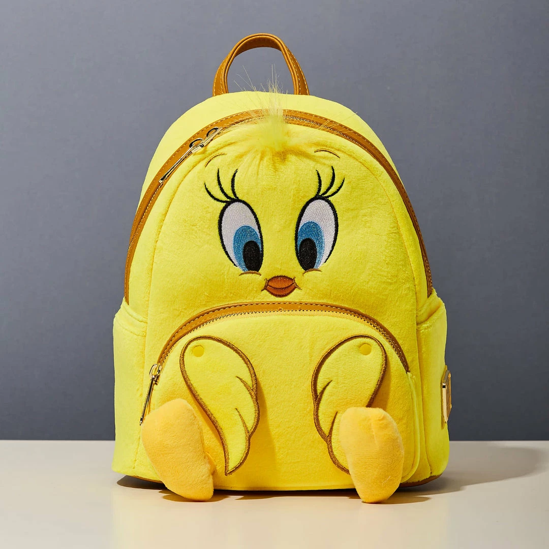 LoungeFly Looney Tunes Tweety Plush Mini Backpack