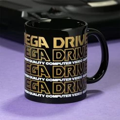 Official Mega Drive 'Logo' Black Ceramic Mug SEGA