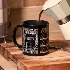 Official Mega Drive'Logo' Black Ceramic Mug SEGA