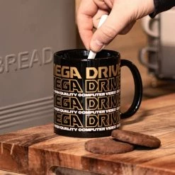 Official Mega Drive'Logo' Black Ceramic Mug SEGA