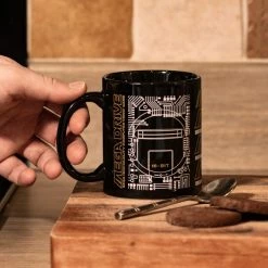 Official Mega Drive'Logo' Black Ceramic Mug SEGA