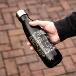 Official Mega Drive'Technical Spec' Black Bowling Pin Style Water Bottle