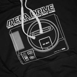 Official Mega Drive 'Logo And Console' Black And Gray Hoodies (Unisex)