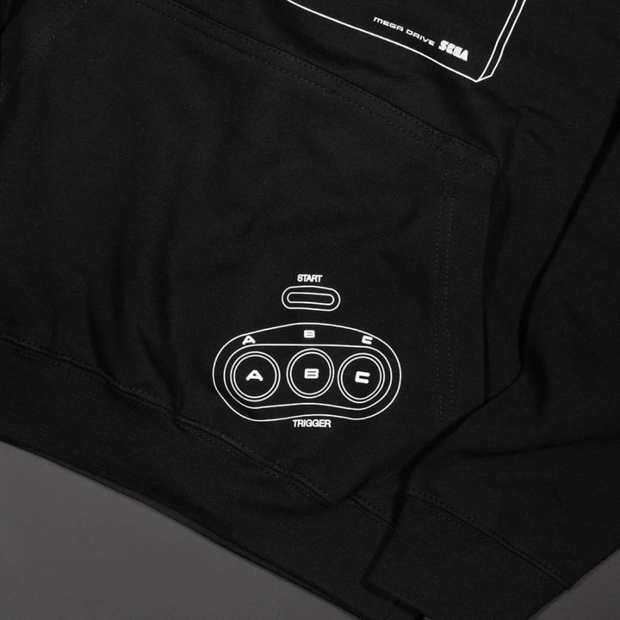 Official Mega Drive 'Logo And Console' Black And Gray Hoodies (Unisex)