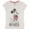 Official Disney Mickey Mouse Grey Brussels Women's T-Shirts Apparel