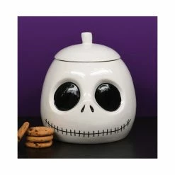 Nightmare Before Xmas Official Nightmare Before Christmas Skeleton Jack Head Shaped Cookie Jar Home & Office