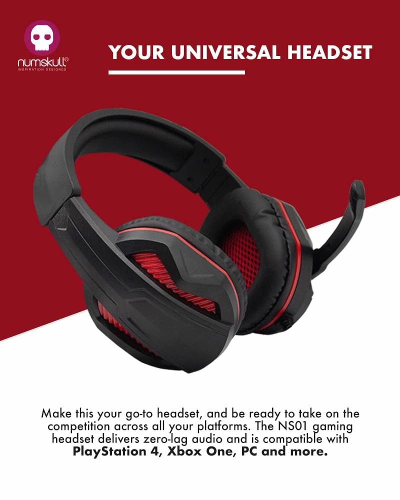 Numskull Multi-Format Gaming Headset For PS4/Xbox One/Nintendo Switch/PC/Mac/Xbox 360