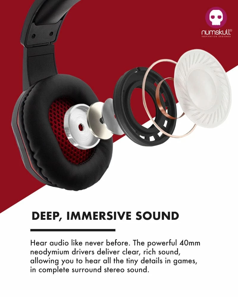 Numskull Multi-Format Gaming Headset For PS4/Xbox One/Nintendo Switch/PC/Mac/Xbox 360