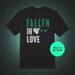 Official Destiny Fallen Baby ‘Fallen In Love’ Glow In The Dark Black T-Shirts Apparel