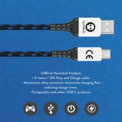 Numskull PlayStation 5 / PS5 Play And Charge USB C Charging Cable