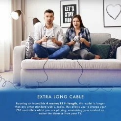 Numskull PlayStation 5 / PS5 Play And Charge USB C Charging Cable