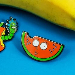 Pin Kings Rick And Morty Enamel Pin Badge Set 1.2 – Apple Morty & Watermelon Morty