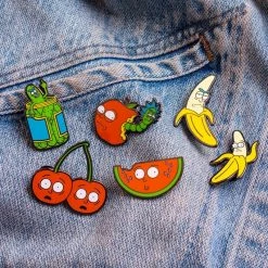 Pin Kings Rick And Morty Enamel Pin Badge Set 1.2 – Apple Morty & Watermelon Morty