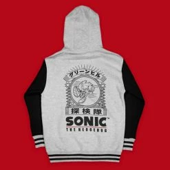 Apparel Official Modern Sonic The Hedgehog Japanese Style Varsity Hoodies (Unisex)