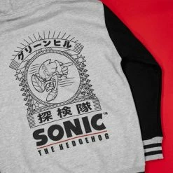 Apparel Official Modern Sonic The Hedgehog Japanese Style Varsity Hoodies (Unisex)
