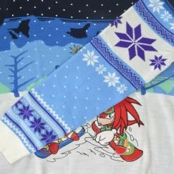 Sonic The Hedgehog Christmas Jumper Official Sonic The Hedgehog Skiing Christmas Jumper / Ugly Sweater