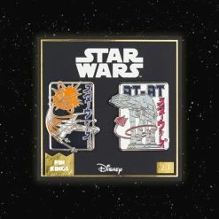 Pin Kings Star Wars Enamel Pin Badge Set 2.1 – X-Wing & AT-AT Accessories