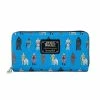 Official Loungefly Star Wars Action Figures AOP Zip Around Wallet