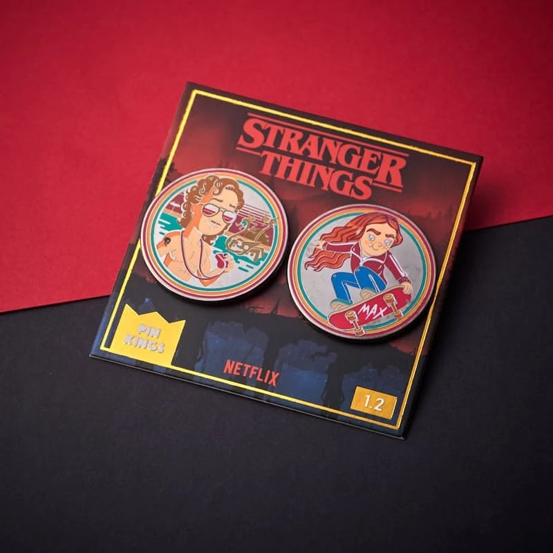 Pin Kings Stranger Things Enamel Pin Badge Set 1.2 β Billy And Max Accessories