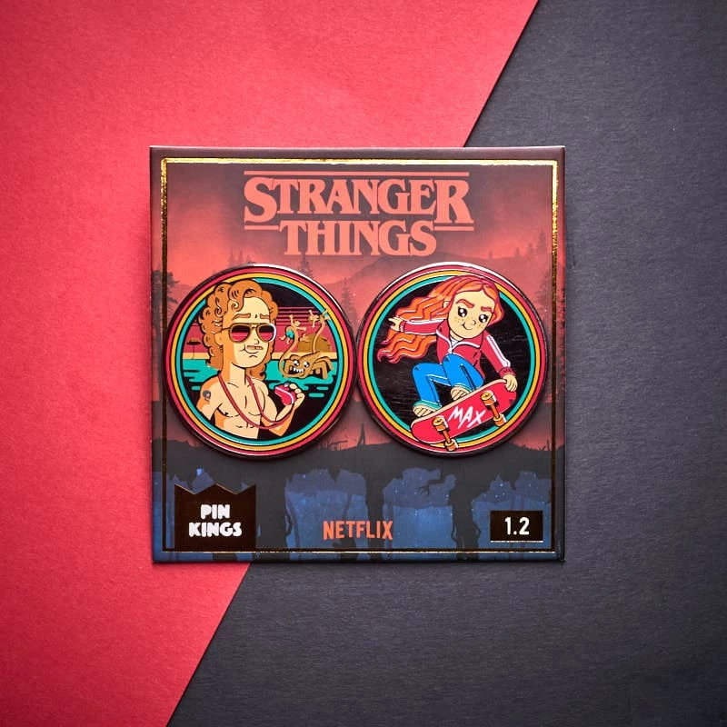Pin Kings Stranger Things Enamel Pin Badge Set 1.2 β Billy And Max Accessories